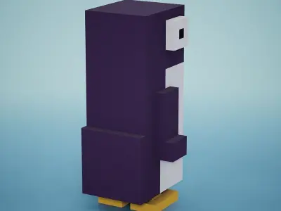 Voxel - Penguin Low-poly 3D model