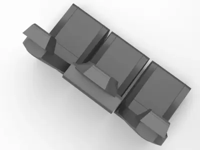 Car Rear Seats 3D model