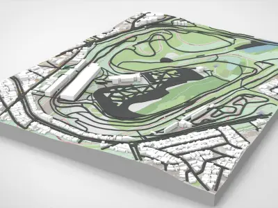 Autodromo Interlago Sao Paulo Brazil 3D model