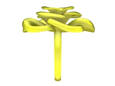 Luxury Flower Ring 3D Model for Jewelry Casting 4431 3D print model