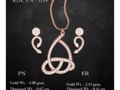 Pendant Earrings combo - 1159 3D print model