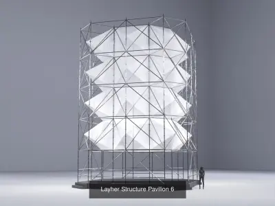 Layher Structure Pavilions - 5 Pack PART 2 3D Model Collection