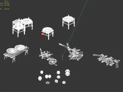 Dynasty Sun Medicine - Jars - Broken Car 01 3D model