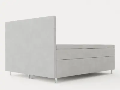 Joluma Complete Bed Package Continental Bed 160x200 Lightgr Low-poly 3D model