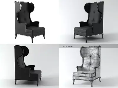 Bllack Raven high chair 3D model