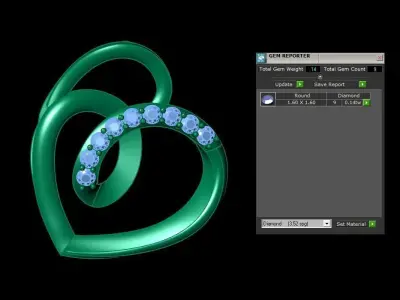 Heart Pendant 3D print model