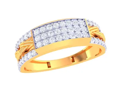 Mens gemstone diamond men Ring with details images 44 3D print model