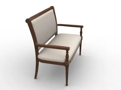 Wooden Sofa 013 3D model