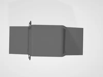 Cartoon car fully empty 3D model