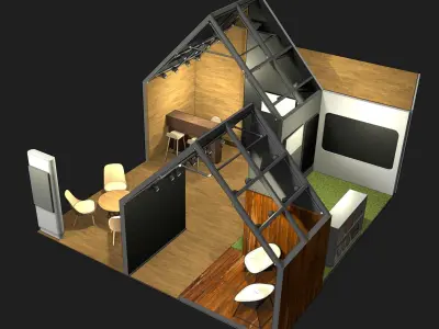 Exhibition booth 24ZZ23 3D model