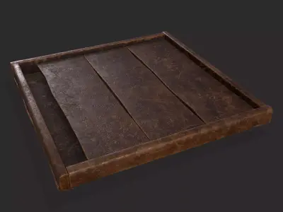 Leather Workers Cutting Board Low-poly 3D model