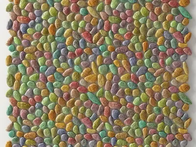 Panel pebble smooth Color Bathroom 3D model