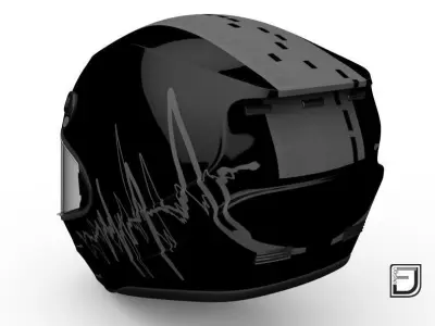 Black Helmet 3D model