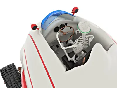 skull toy car 3D model