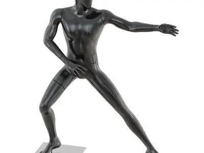 Faceless mannequin martial arts 39 3D model