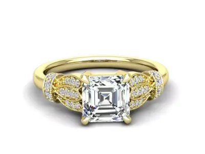 Engagement ring Tina ascher 3D print model