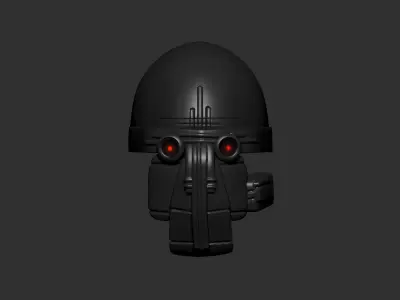 Gas mask helmet 3D model