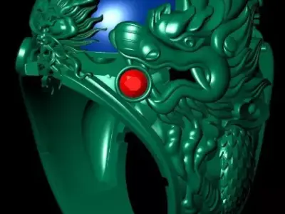 3D print model Dragon ring Free Free 3D print model