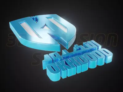 Al Okhdood Saudi Club logo - Cinematic - 3D print 3D model
