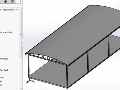 Canopy design of carport Free 3D model