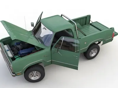 Dodge Power Wagon Single Cab 1976 3D model