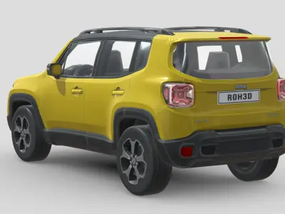 Jeep Renegade 2019 Low-poly 3D model