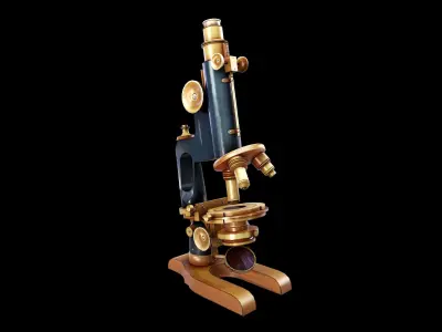 Microscope - PBR - Textured Low-poly 3D model