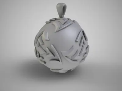 Twisted Sphere Necklace 3D print model
