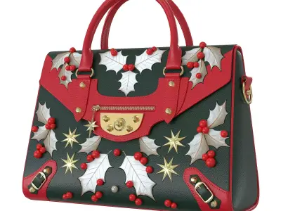 Christmas Fashion HandBag Low-poly 3D model