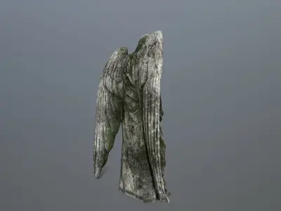 Angel Statue 3 Low-poly 3D model