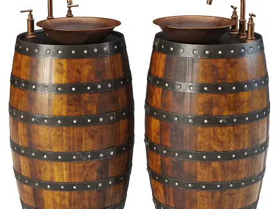 Barrel sink 3D model