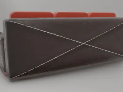 Sofa-1 sofa with cushions 3D model