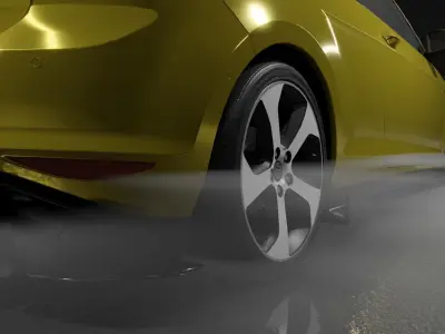 volkswagen Golf GTI MK7 Low-poly 3D model
