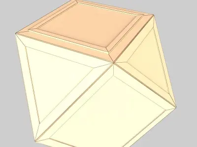 Glass Table 07 Low-poly 3D model
