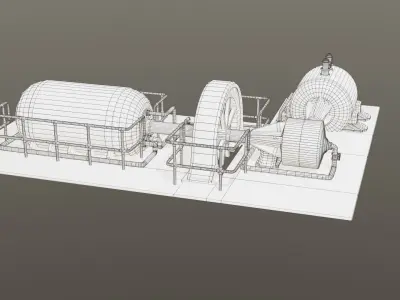Diesel generator Low-poly 3D model