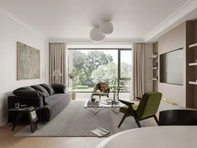 Modern living room dining room interior scenes 460 3D model