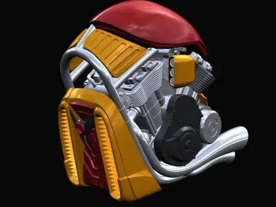 Car Engine 3D model 2