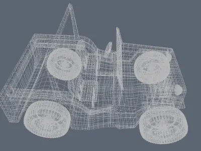 Cartoon Jeep 3D model