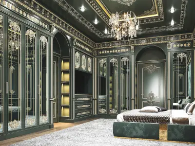 Luxury Classic Bedroom Interior 3D model
