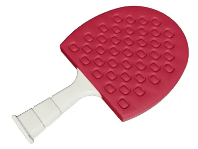 Classic Table Tennis Racquet Low-poly 3D model