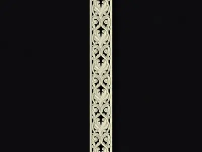 Central decor ornament for furniture 3D model 863