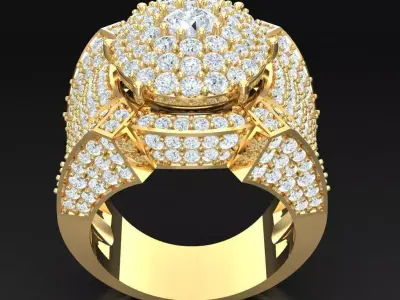 Luxury Men Rings Designs 5MR073 3D print model
