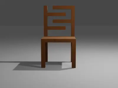 Wooden Chair Free 3D model