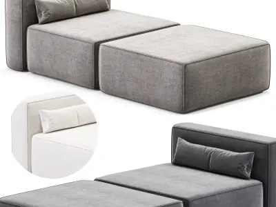 Mix Modular Chaise Free 3D model