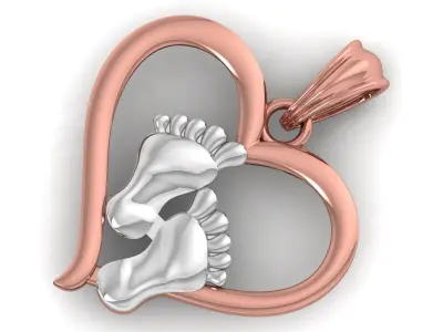 Pendant Necklace 3D print model shop