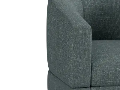 Round-back Accent Chair 3D model