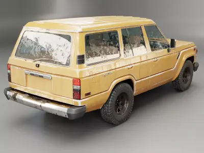 Toyota land Cruiser J60 1980-1990 aged and rusted 3D model