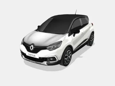 Renault Captur 2018 Low-poly 3D model