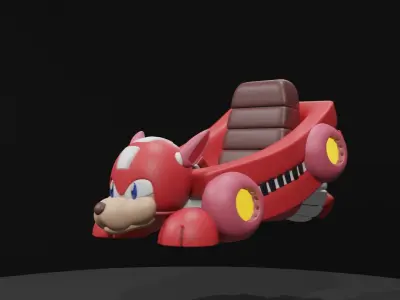 Rushmarine toy car Low-poly 3D model