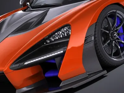 LowPoly McLaren Senna 2019 Low-poly 3D model